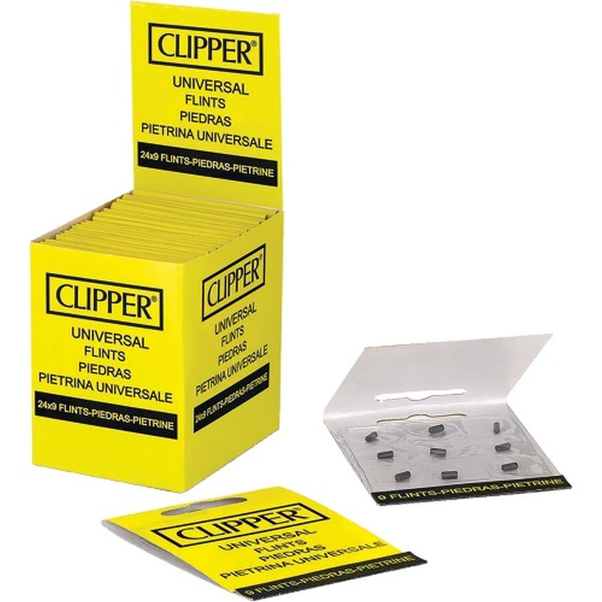 Clipper Universal Flints Stones 24 x 9 Per Pack by Clipper Black/White