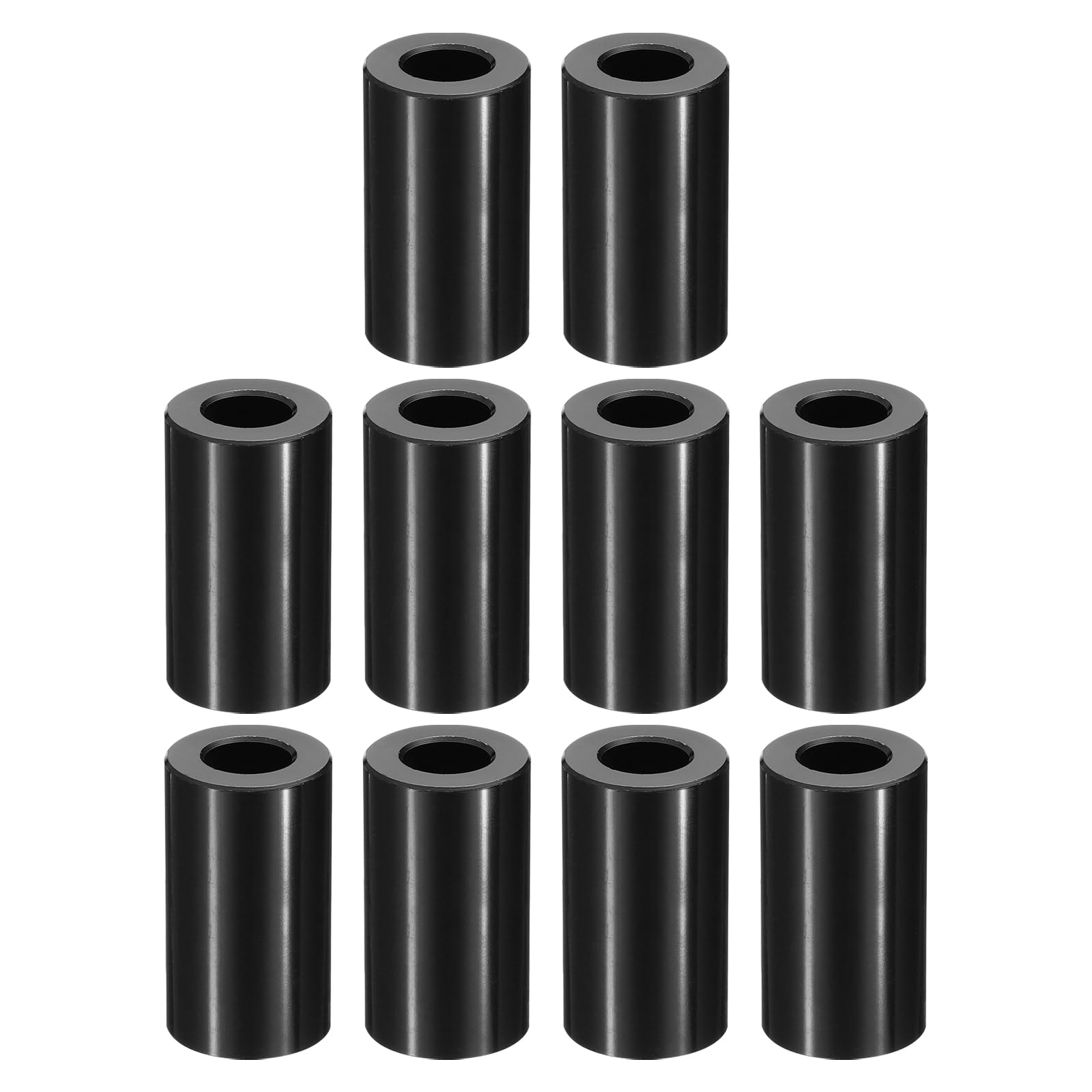 PATIKIL M10 Aluminum Spacers, 10 Pcs Metal Spacer Aluminum M10 x 3/4" OD x 1-3/8" L Aluminum Spacer Screw Standoff Round for 3/8" or M10 Screw Bolts