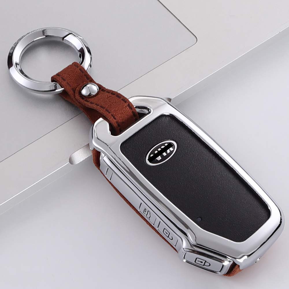 Ontto Leather Car Key Fob Cover Fit For Toyota CHR RAV4 Cary C-HR