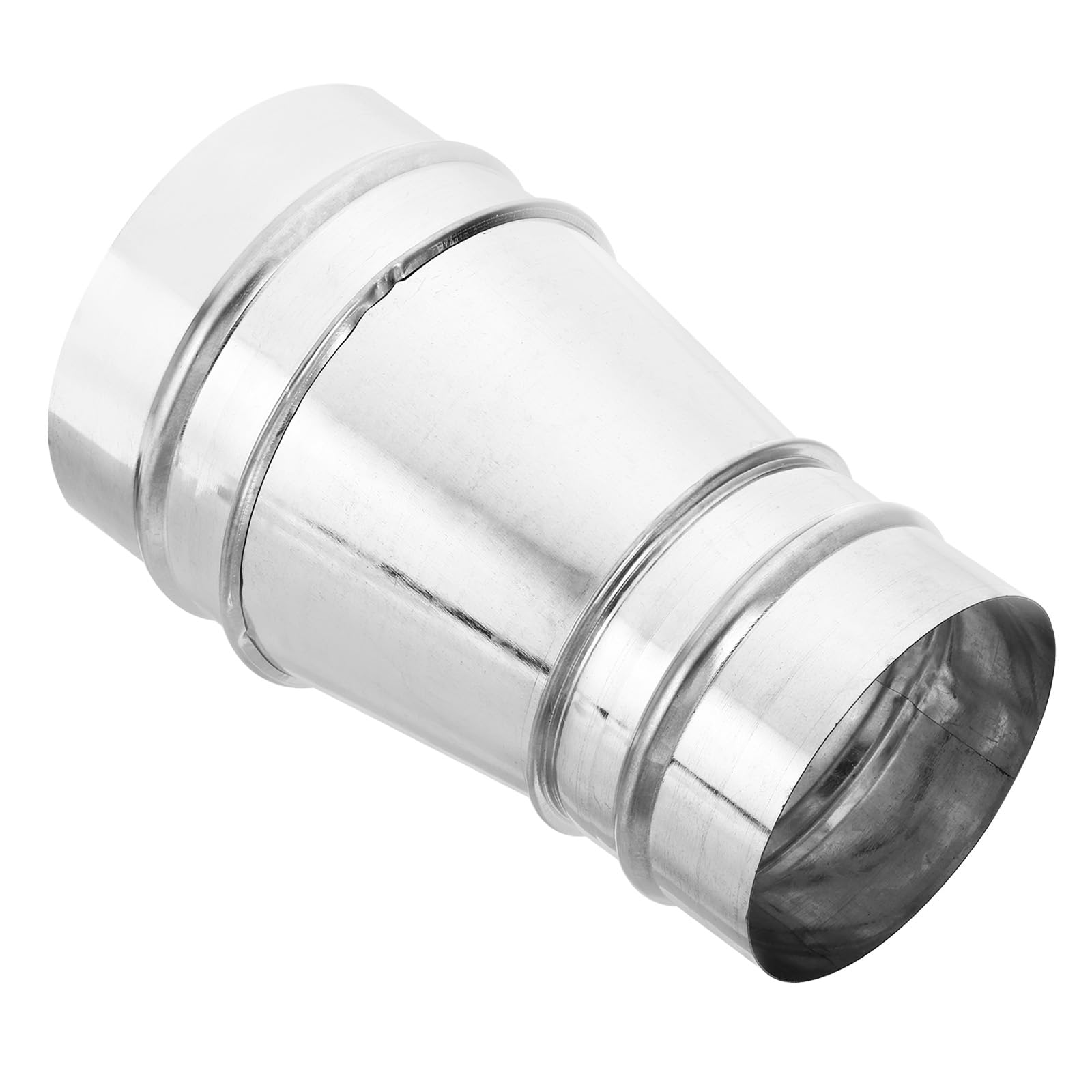 PATIKIL 5 Inch to 4 Inch Round Duct Reducer Increaser Connector, Galvanized Steel Adapter Pipe Fitting for Bathroom Kitchen Ventilation Systems, Silver Tone