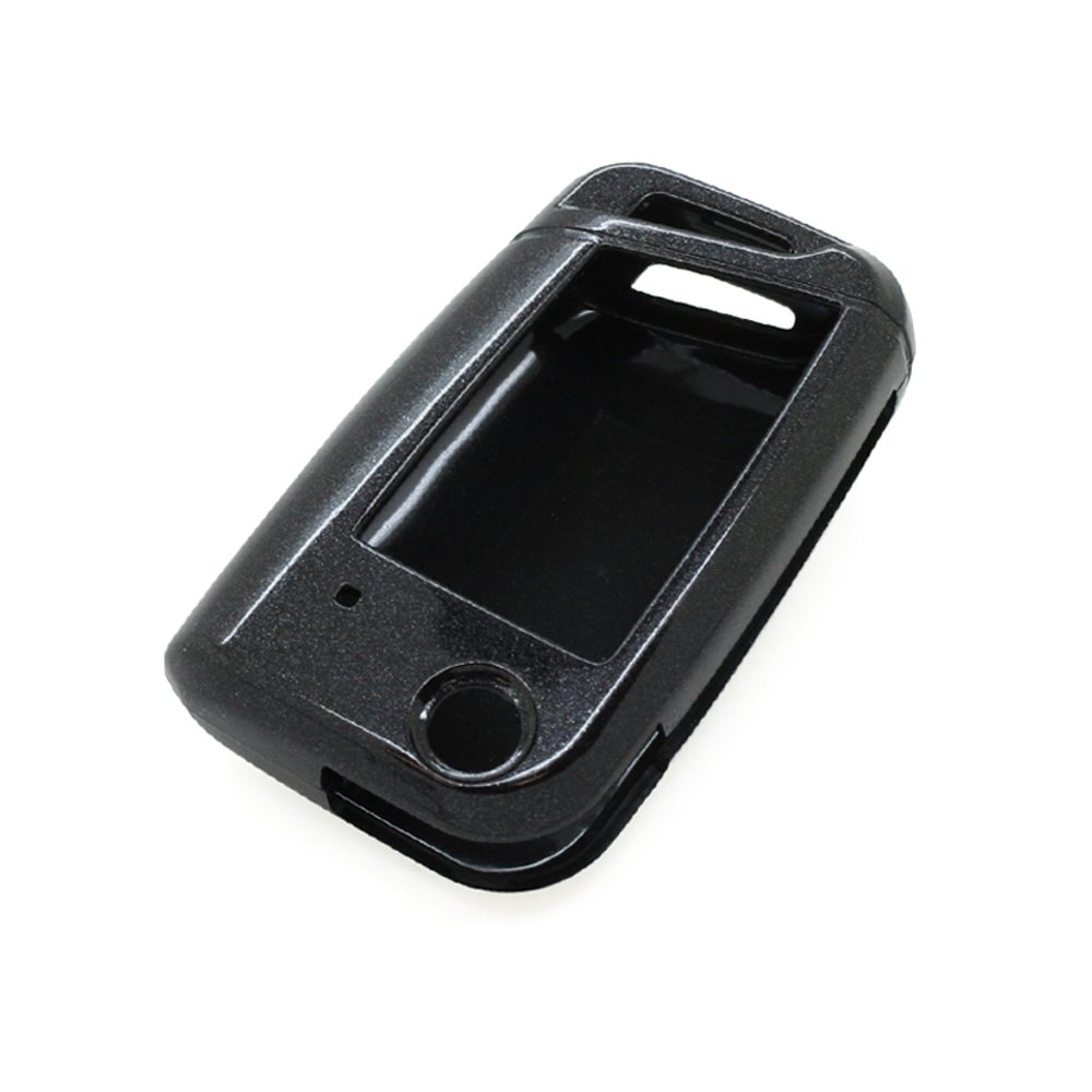 BROVACS Paint Metallic Colour Shell Cover ABS Hard Case Holder Compatible with VOLKSWAGEN SKODA 3 Button Flip Remote Key Fob SV0802 Black