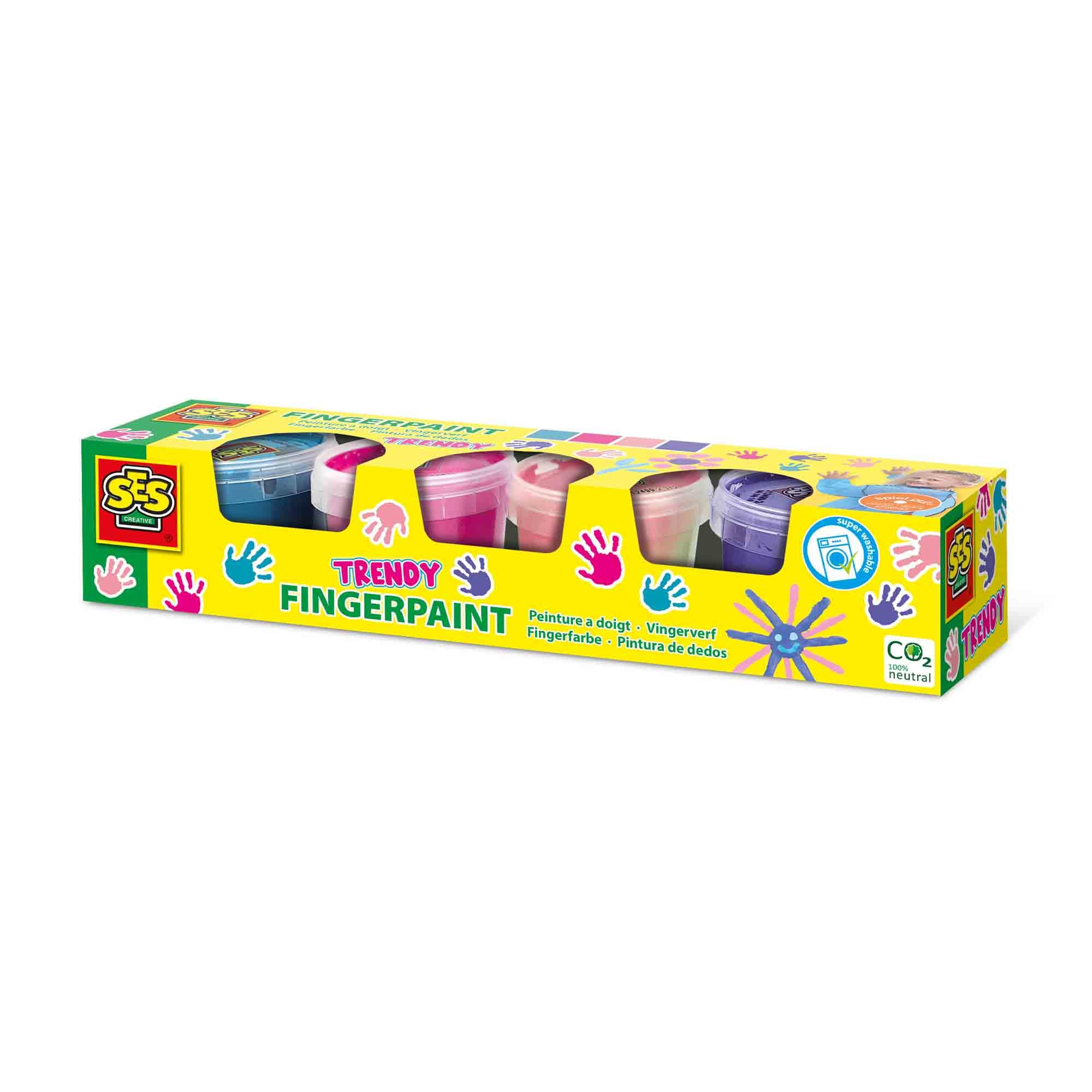 SES Creative Fingerpaint 4 trendy colours x 110ml