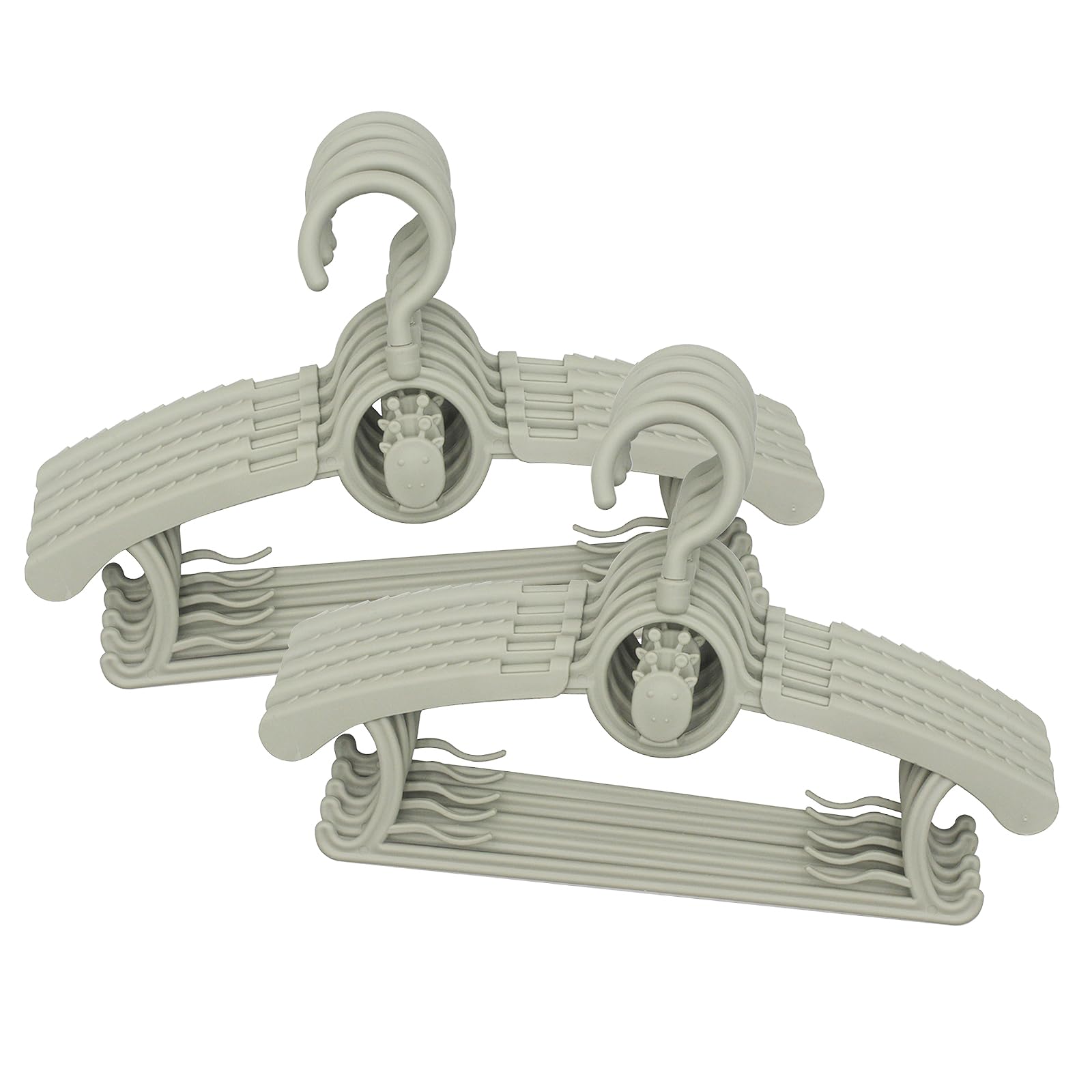 Photo 1 of LIYUXIDONG Baby Hangers 30 Pack, 360° Swivel Hook, Adjustable Kids Hangers According to Clothing Size, Suitable for Babies and Children (Gray)