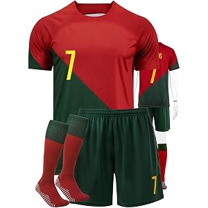 Kids Soccer Jersey Set 7# for Boys Training Uniform Girls Youth Jerseys