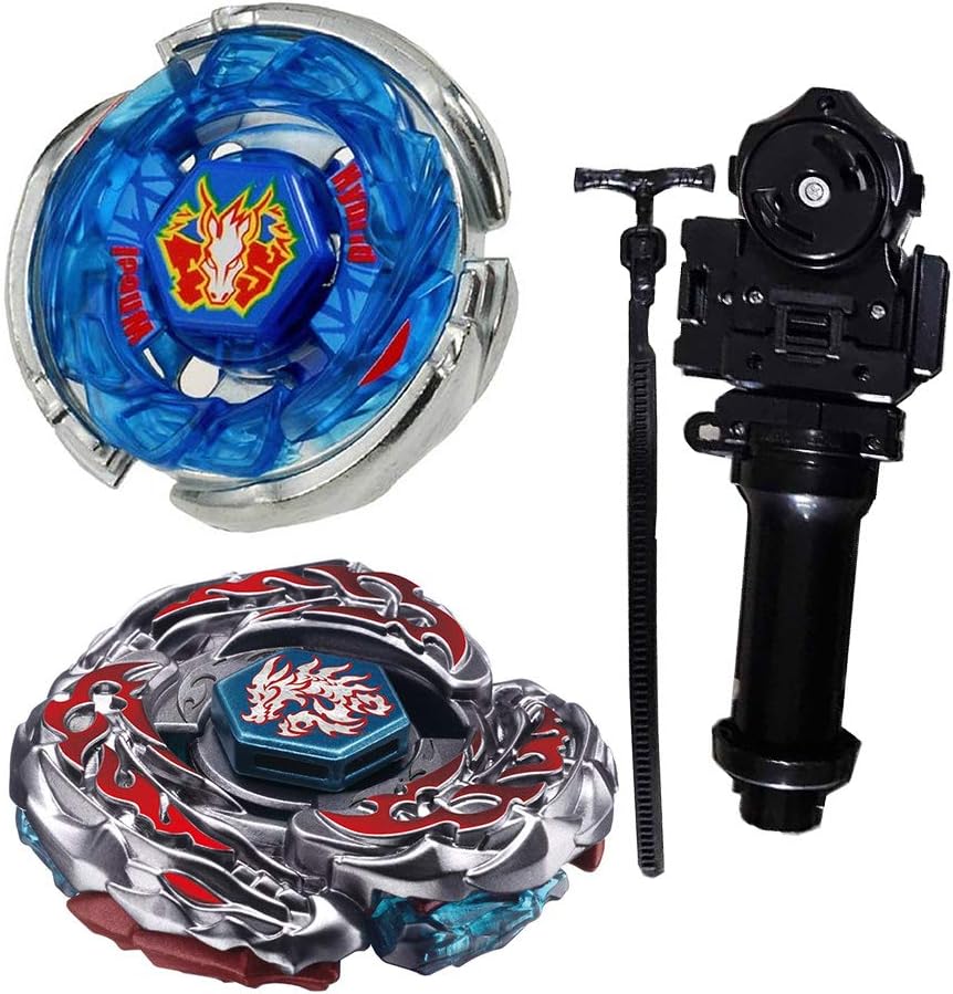 LINKDOO Bey Battling Blades Metal Fusion L-Drago Poison Serpent BB28 Storm Pegasus 105RF and Meteo L-Drago Destructor F:S BB108 with Ruler Launcher+Grip