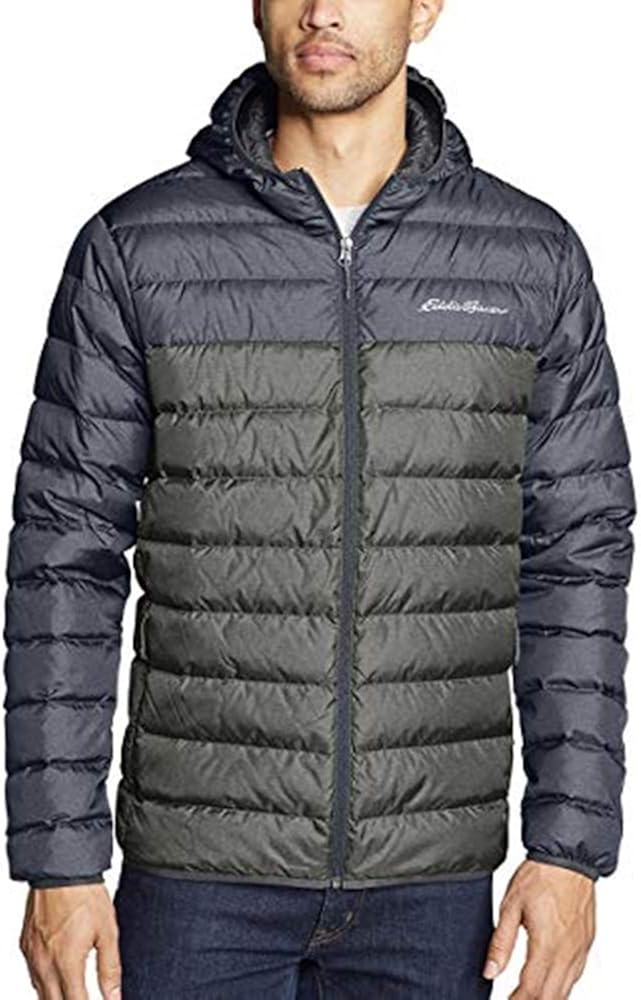 Eddie Bauer Men's Cirruslite Hooded Down Jacket (XL, Olive) at Amazon