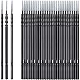 100 Pack Disposable Micro Brush Applicator Swabs for Eyelash Extension Lash Extensions - Suitable for Cosmetic Cleaning and Applying (Black)
