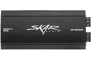 Skar Audio RP-1500.1D Monoblock Class D MOSFET Amplifier with Remote Subwoofer Level Control, 1500W