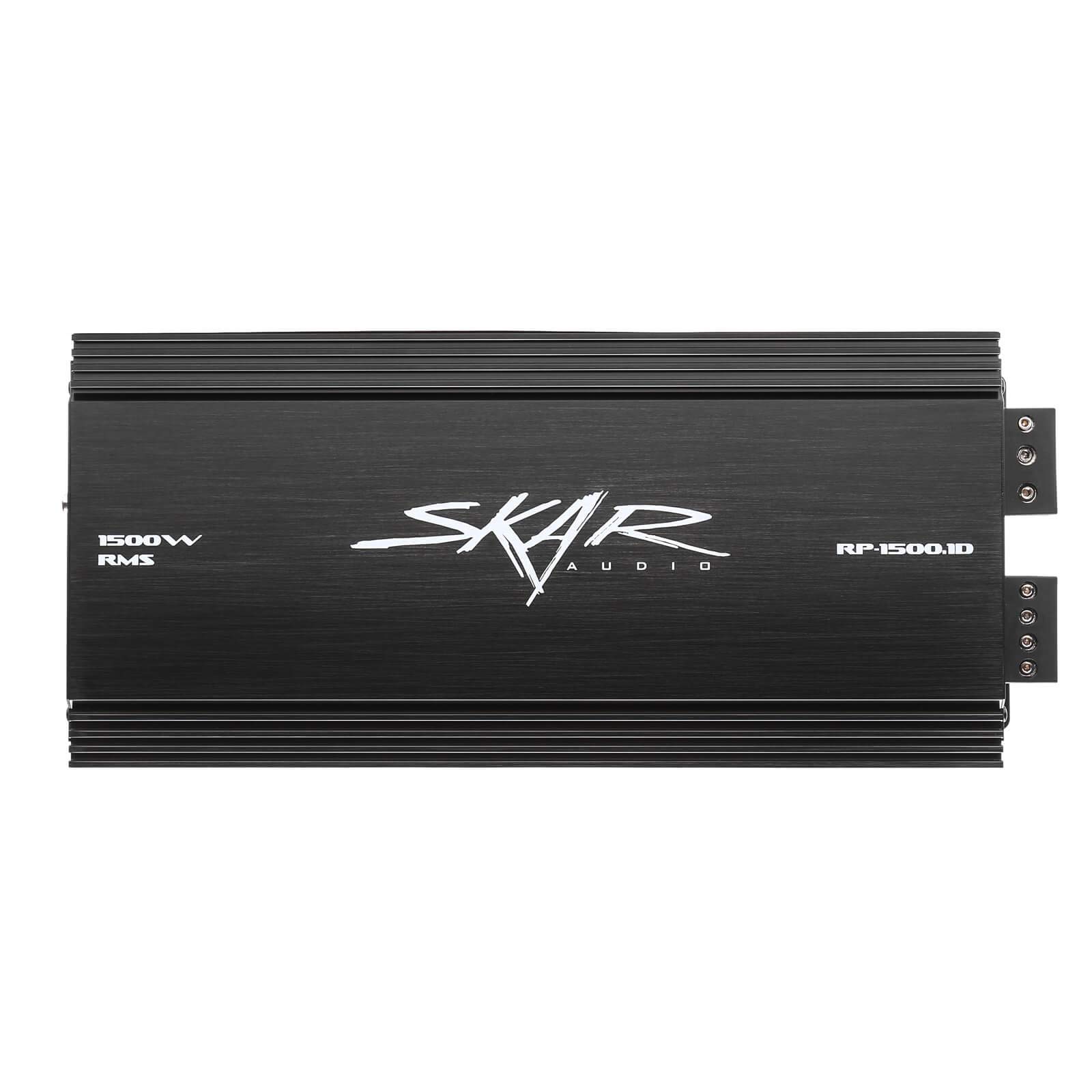 Skar Audio RP-1500.1D Monoblock Class D MOSFET Amplifier with Remote Subwoofer Level Control, 1500W
