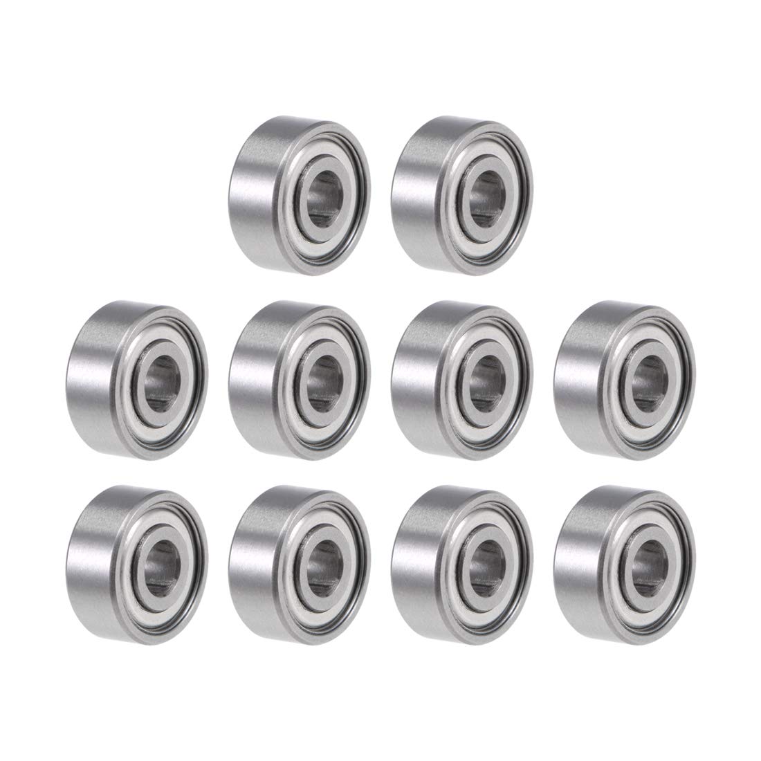 sourcing map R2ZZ Deep Groove Ball Bearing 1/8-inchx3/8-inchx5/32-inch Shielded Z2 Lever Bearings 10pcs
