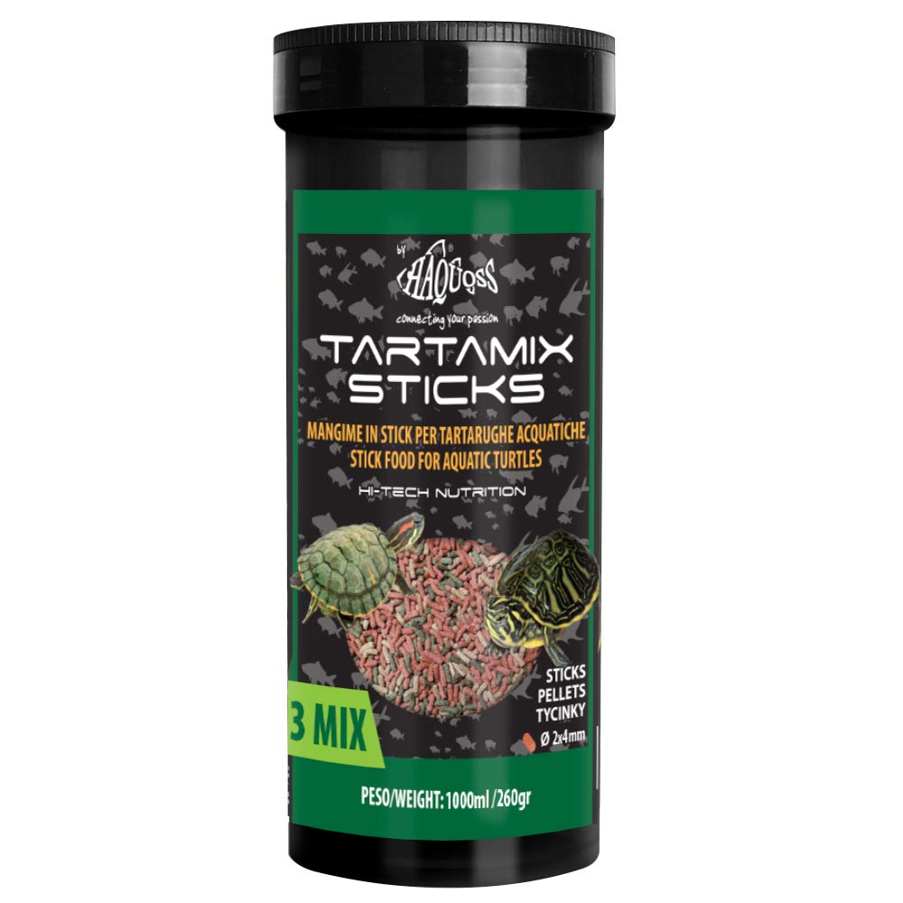 Haquoss Tartamix Sticks Feed in Floating Sticks for Aquatic Turtles, 1000 ml / 260 gr