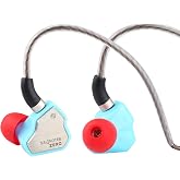 Linsoul 7Hz Salnotes Zero HiFi 10mm Dynamic Driver in-Ear Earphone IEM | with Metal Composite Diaphragm, Stainless Steel Faceplate, Detachable 2Pin OFC Cable, Blue, 3.5mm without Mic