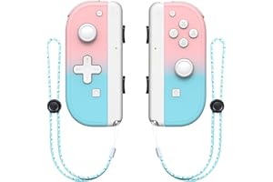 Poupouduck Controller Compatible with Switch/OLED/Lite, Controller Supports Wake Up and 6-Axis Gyro with Strap (Blue)
