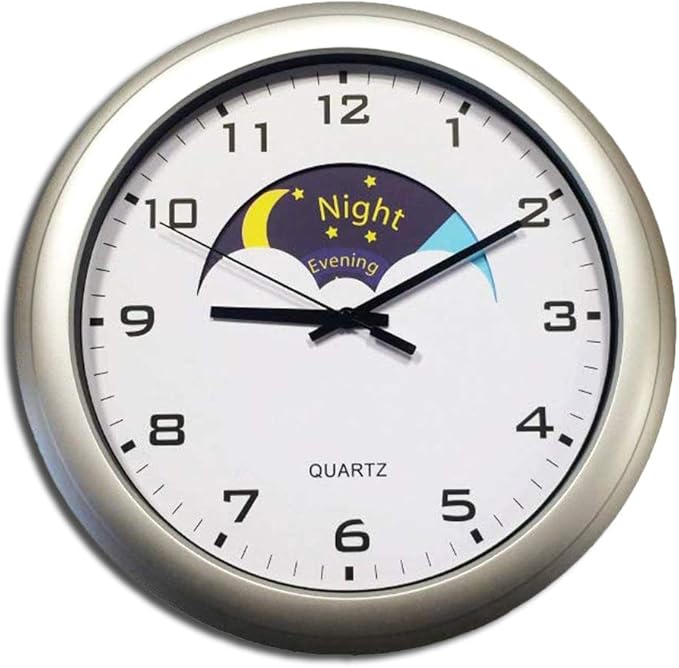 Day & Night Analogue Clock for Alzheimer's & Dementia Amazon.es Hogar