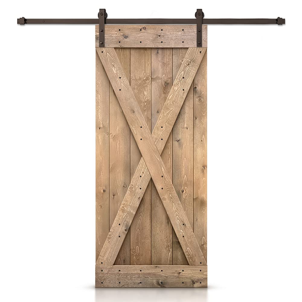 Photo 1 of  Series Light  coffee Stained DIY Wood Interior Sliding Barn Door with Hardware Kit