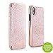 Ted Baker PERI Mirror Folio Case for iPhone Xs/X, Premium Folio Cover for Professional Women/Girls - Rose Gold