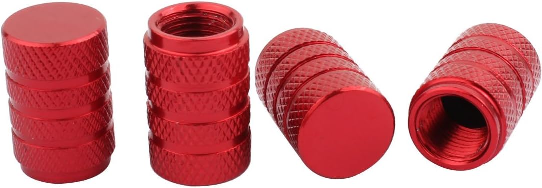 TOMALL Round Valve Caps Red Car Vehicle Tyre Tire Valve Stem Decorative Dust Cap Cover 4pcs - Image 5