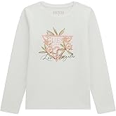 Guess Girls Eco Long Sleeve T-Shirt with Floral Triangle Logo