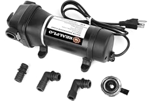 AC110V Self Priming Water Pressure Diaphragm Pump - Soft & Noiseless 4.5GPM 17L/min 40Psi for Caravan/RV/Boat/Marine (110V), 