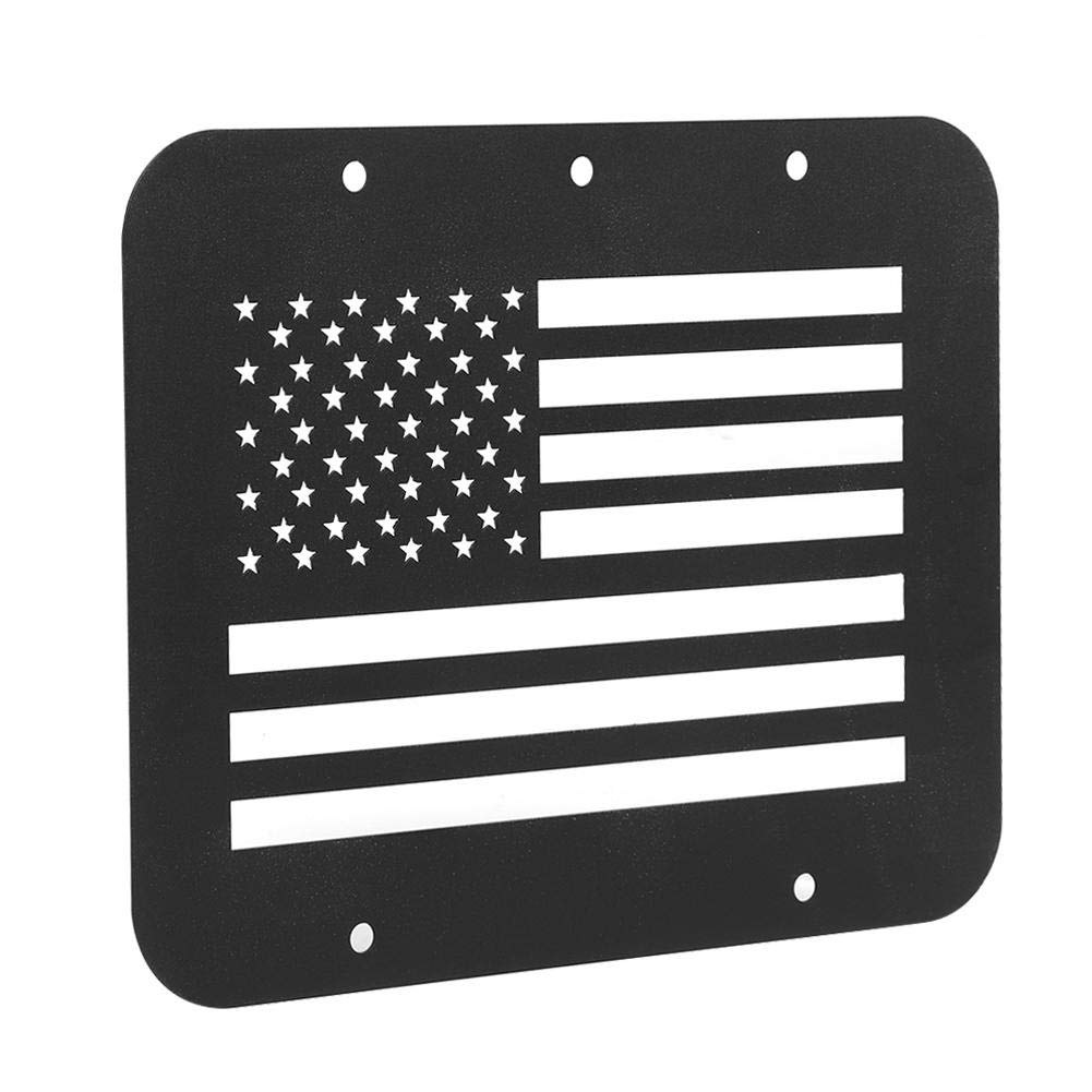 KIMISS Tailgate Air Vent Outlet Cover Plate National Flag Style Fits for TJ 1997-2006(Metal)