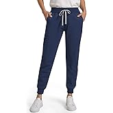 Dvoliaw Medical Scrub Pants for Women Jogger Scrub Pants with 5 Pockets Drawstring Cargo Pants Mid-Rise Womens Scrubs Pant
