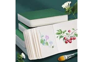 1pc Portable Mini Square Sketchbook Small 3.15x3.15 Inches for Acrylic Markers Watercolor Art Notebook Travel Journal, Green