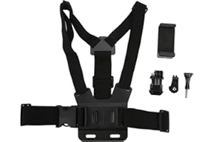 Chest Harness Phone, Mobile Phone Chest Mount Adjustable Cellphone Selfie Chest Mount Harness Strap Holder with Cell Phone Cl
