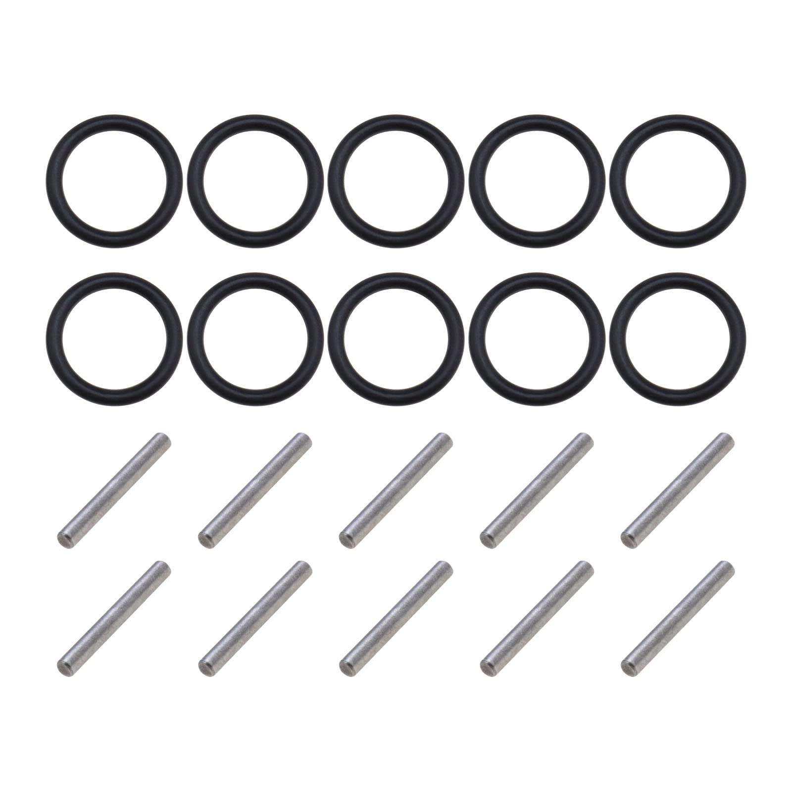 ECSiNG 10 Pairs Replacement O-Ring & Pin 3mm Impact Ring and Pin 3 x 25mm Socket Pins for 1/2'' 20-22mm Impact Socket Scaffolders Impact Wrench Needle Roller Bearing