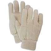 MAGID T89 MultiMaster Cotton/Ramie Economy Style Canvas Glove with Knit Wrist Cuff, Work, Men Size, Natural (Case of 12)