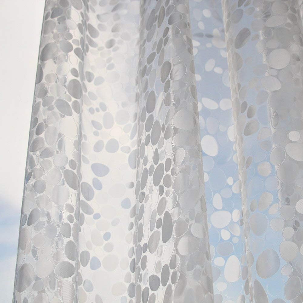 Homehold 3D Cobblestone Pattern EVA Shower Curtain Liner,Waterproof Mildew-Free Shower Curtain for Bathroom Eco Friendly with Bottom Magnets and Metal Grommets,100 CM Wide By 180 CM Long - Image 4