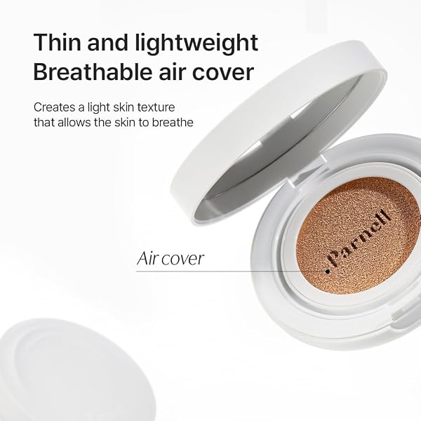 PARNELL CICAMANU SERUM CUSHION – MOISTURIZING FOUNDATION FOR SOOTHING, COVERAGE, GLASS SKIN AND LIGHTWEIGHT FOR SENSITIVE AND DRY SKIN PEARL SKIN (0.52 FL OZ) (43N)