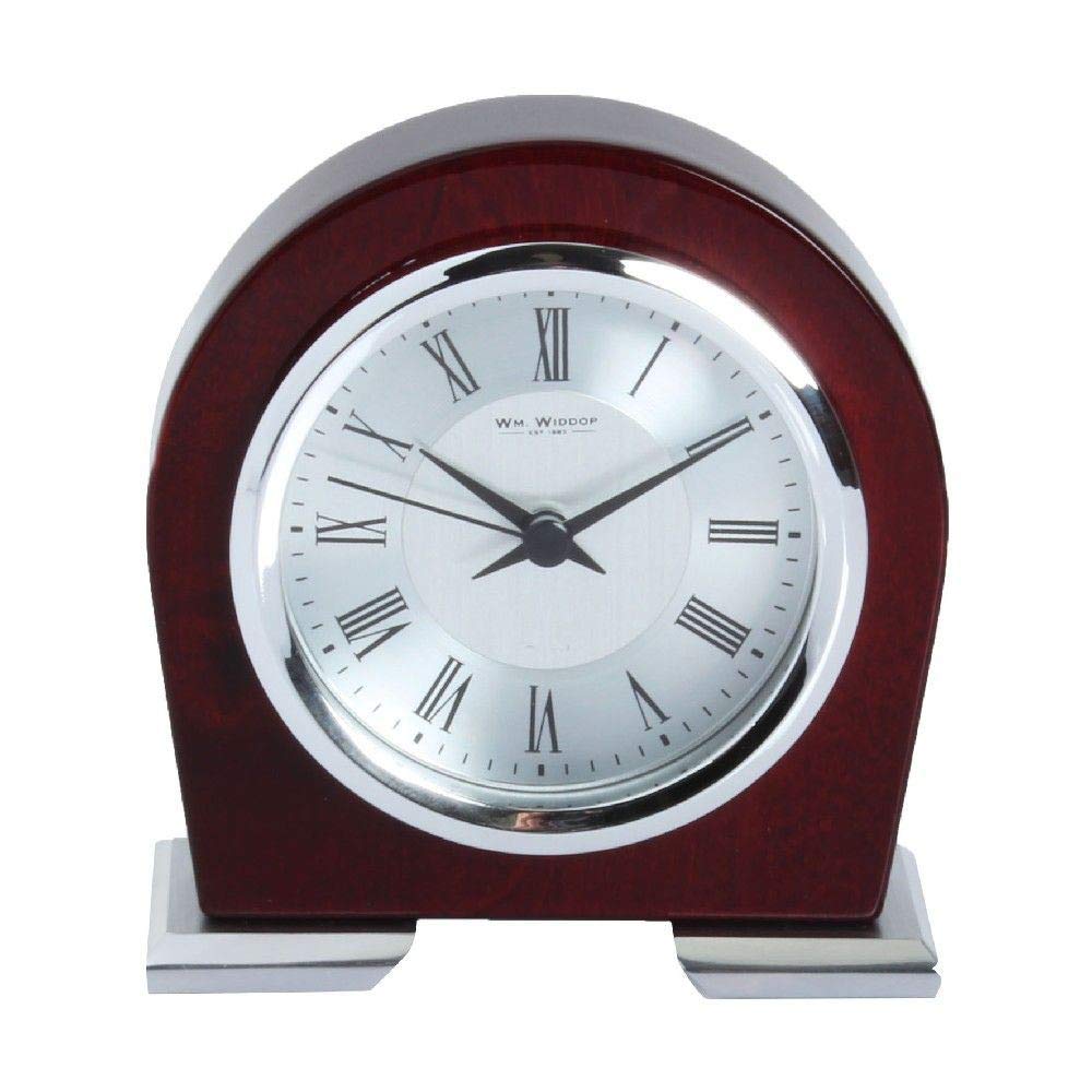 Wm.Widdop Arched Design High Gloss Piano Finish Mantel Quartz Clock