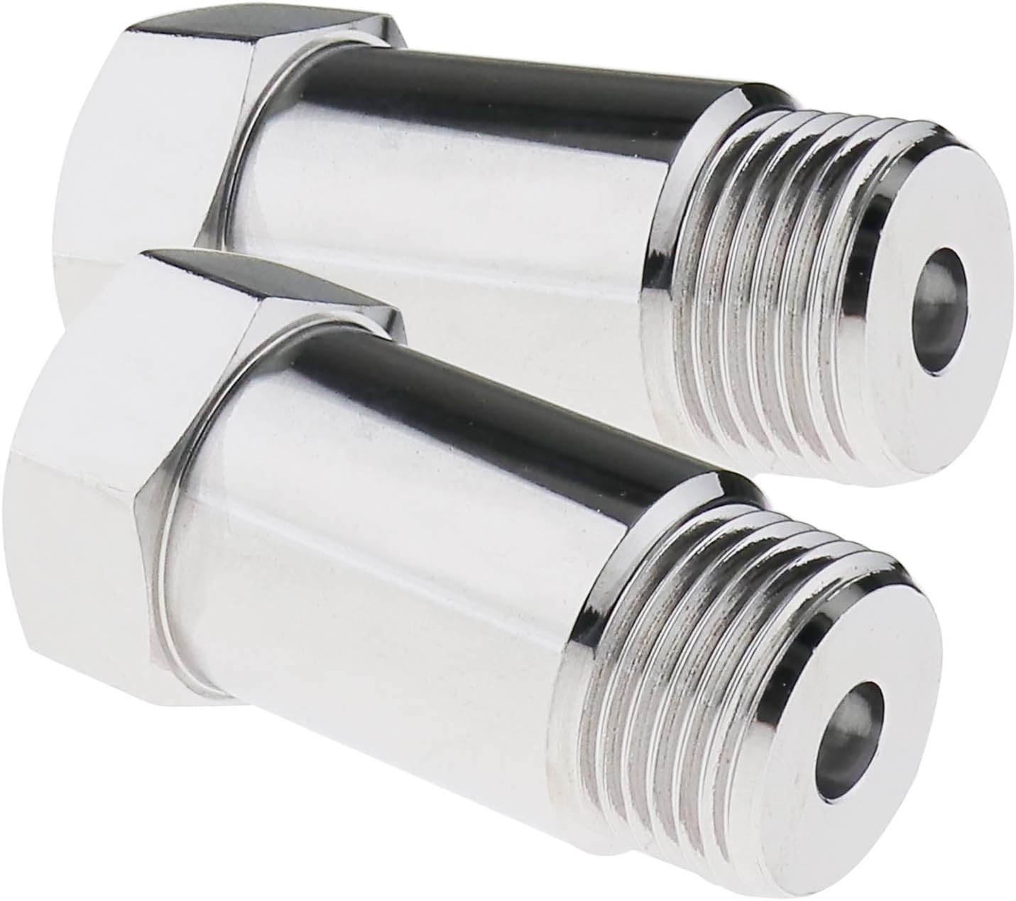 2PCS M18x1.5 O2 Oxygen Sensor Extender Bung Extension Adapter 45mm CEL