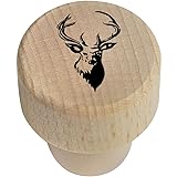19mm 'Stag Head' Wooden Bottle Stopper/Cork