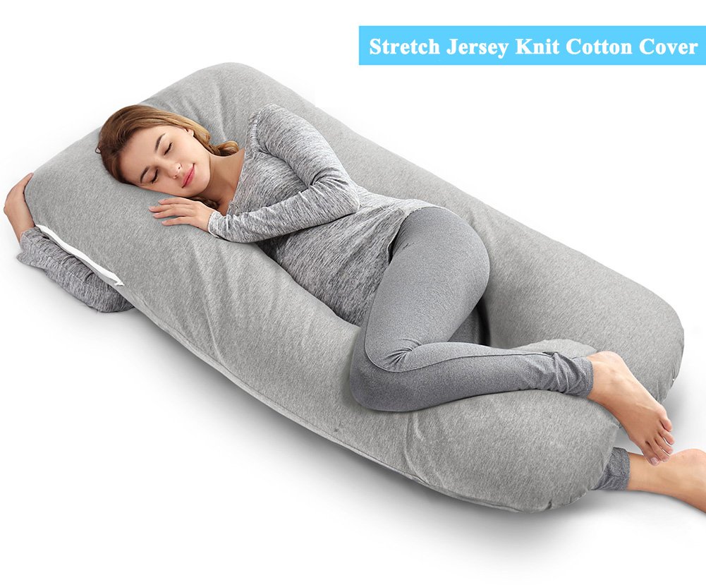 Angqi 55 Inch Full Pregnancy Pillow U Shaped Maternity Body