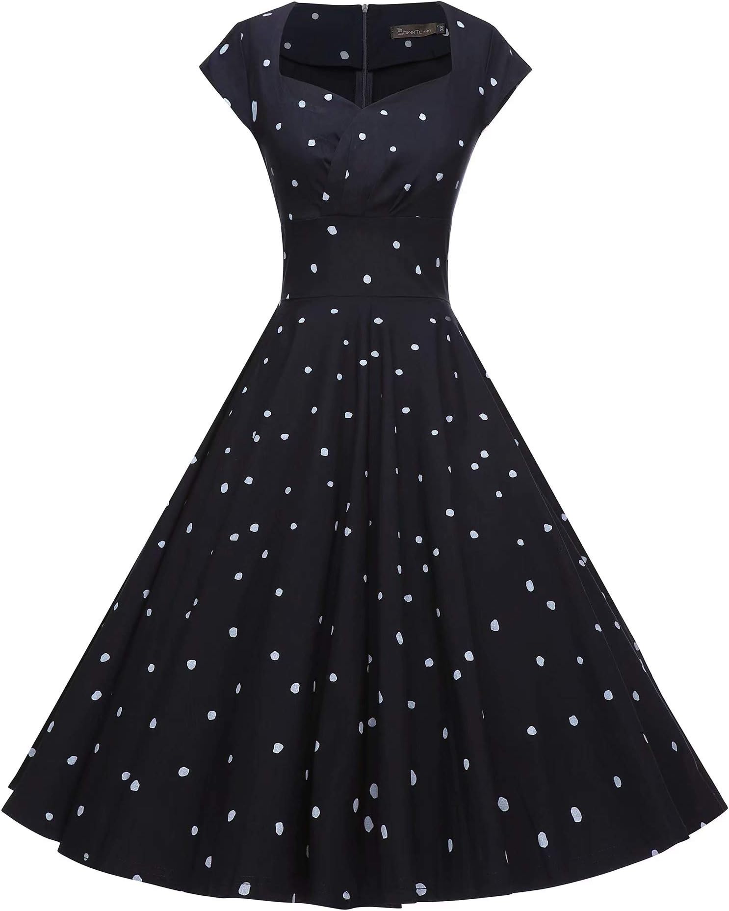 GownTown Womens Dresses Party Dresses 1950s Vintage Dresses Swing Stretchy Dresses