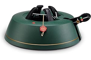 Krinner - Tree Genie Small - Single Cable Operation, Foot Press Easy Setup, Up to 6 Feet Live Trees - Christmas Tree Stand, Green