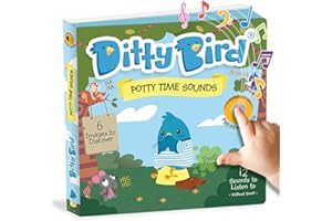 DITTY BIRD Board Books for Toddlers 1-3 | Potty Time Sound Book |Toilet Training Nursery Rhyme Toys | Interactive Toddler Books for 1 Year Old to 3 Year Olds | Baby Sound Books with 12 Sounds