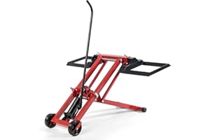 IRONMAX Lawn Mower Lift, 500 LBS Weight Capacity, Zero Turn Mower Hydraulic Jack with Non-Slip Wheels, Adjustable Riding Lawn Tractor Lift for Maintenance and Repair