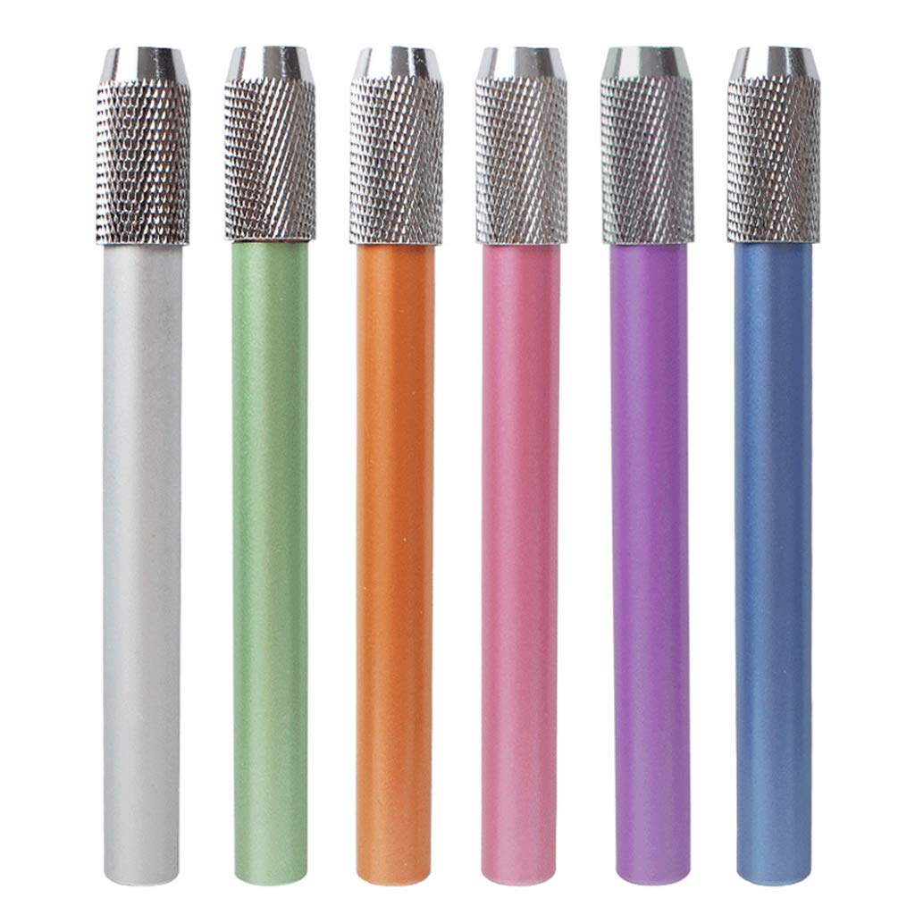 Pencil Lengthener Holders 6 Pieces, Aluminum Pencil Extender Holder Muiti-color, 105 mm