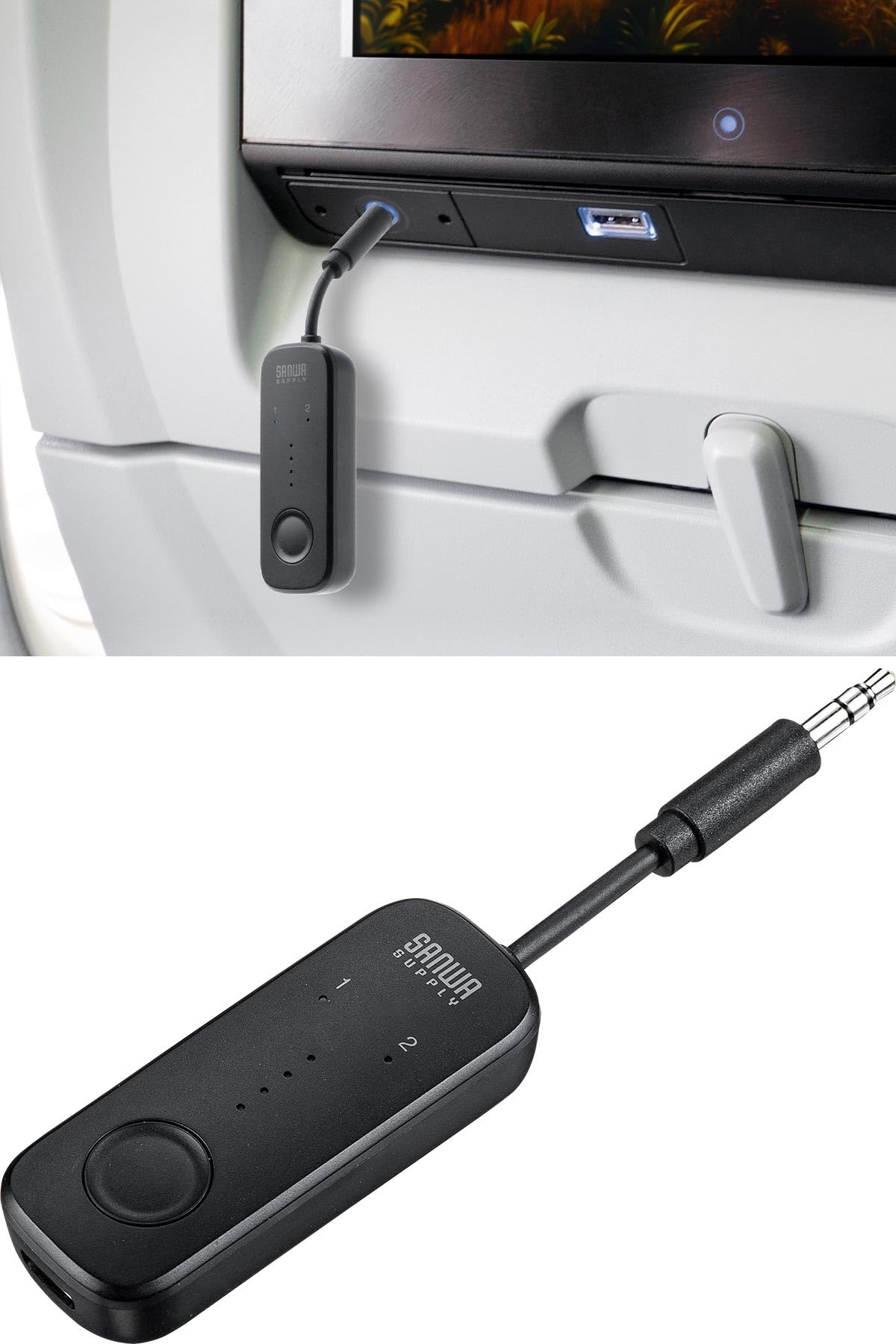 サンワサプライ トランスミッター Bluetooth 5.3 バッテリー内蔵の商品画像