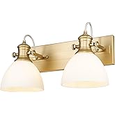 Hines 1-Light Vanity Light in Brushed Champagne Bronze with Opal Glass