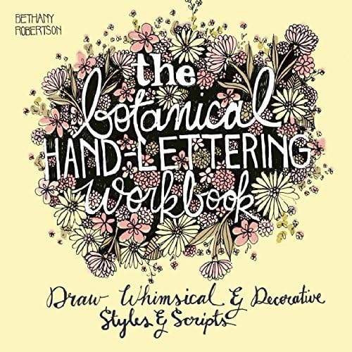 ColorUP Adult Coloring Book Premium Quality The Botanical Hand Lettering Workbook