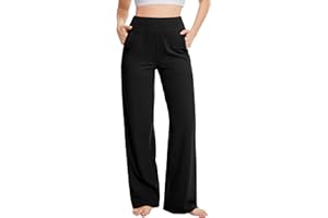 Talovee Yoga Pants Women Wide Leg Pants High Waist Stretch Dress Casual Sweatpants Lounge Pants with Pockets