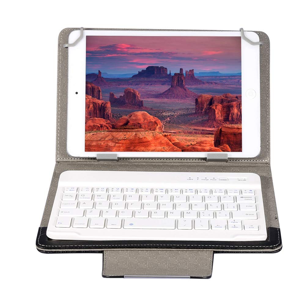 Bindpo Bluetooth Keyboard & Case, Universal Wireless Bluetooth Keyboard + Protective Case + Stand for 7 inch Tablet for Android for IOS for