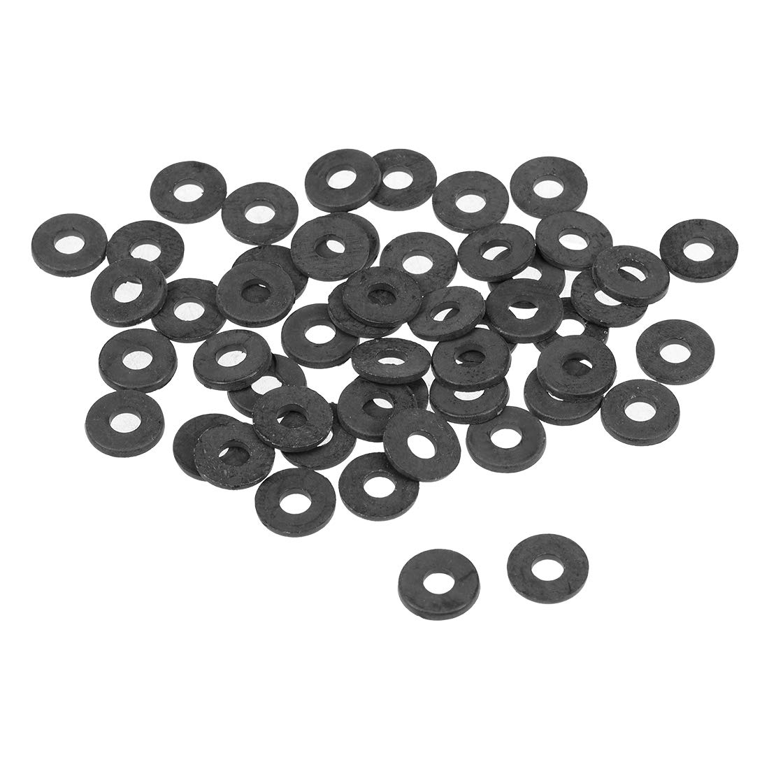 sourcing map Nylon Flat Washer 8mm OD 3mm ID 1mm Thickness for Faucet Pipe Water Hose, Pack of 50
