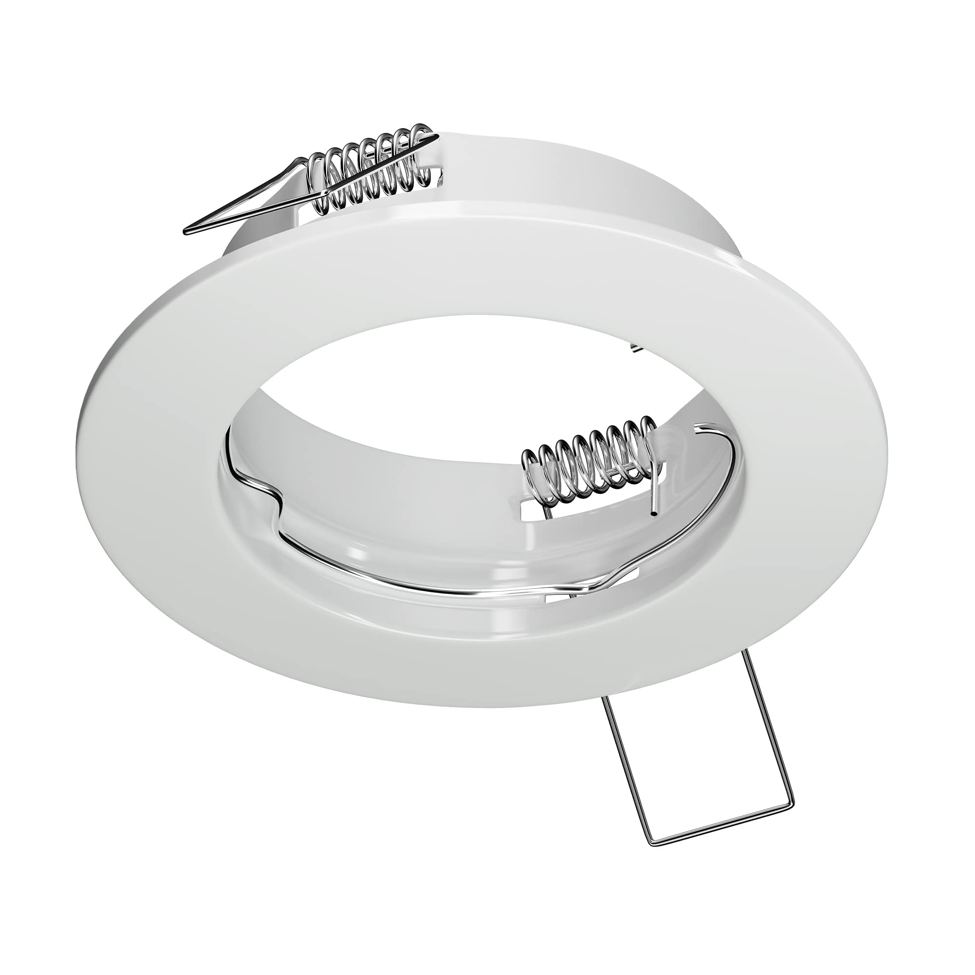 ledscom.de Recessed Ceiling Frame Fere, Round, White Glossy — image 1