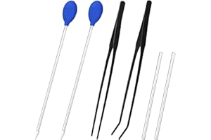 AMVINER Coral Feeder Fish Feeder, Tank Feeding Tube Tongs Tweezers for Axolotl Reef Roids Aquatic Plant Spider Snake Lizard, Aquarium Cleaning Kit 7 Pieces