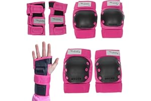 Flybar Knee and Elbow Pads, Wrist Guards Safety Gear-Multi Sport Protection for Skateboard, BMX, Pogo, Inline Skating, Scooter-Kids, Teen, Adult Sizes