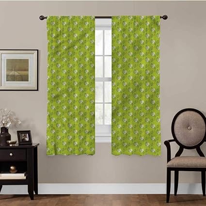 Cortina de Vidrio para Puerta de Hoja Verde, para Sala de Estar, Patio